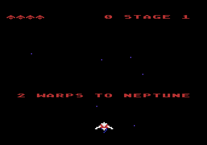 Gyruss Atari 5200 Screenshot: Game start.