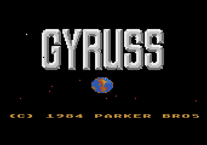 Gyruss Atari 5200 Screenshot: Title screen.