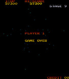 Gyruss for Arcade - Game over.