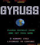 Gyruss for Arcade - Title screen (U.S. version).