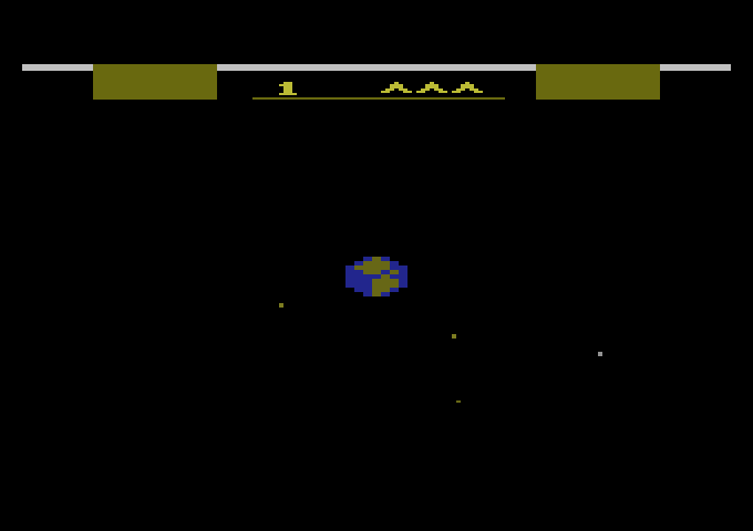 Gyruss Atari 2600 Screenshot: Starting screen.