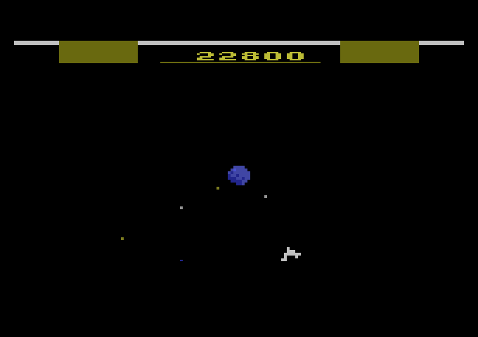 Gyruss Atari 2600 Screenshot: Arrived at Neptune...