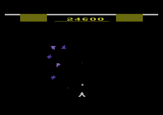 Gyruss Atari 2600 Screenshot: The next stage begins.