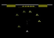 Gyruss for Atari 2600 - Chance stage; try to shoot all opponents for bonus points.