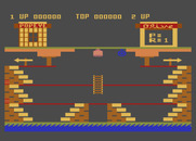 Popeye for Atari 8-bit - Starting screen; there is no title screen, the game starts with showing the first level but empty.