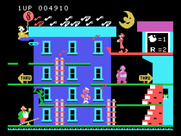 Popeye for TI-99/4A - Catch the musical notes on the second level.
