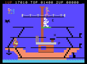 Popeye for ColecoVision - The green platform moves back and forth...