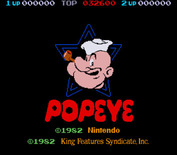 Popeye for Arcade - Title screen.
