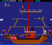 Popeye for Arcade - Oh no, I was hit by a bottle!