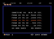 Pengo for Atari 8-bit - Bonus points at the end of the first level.
