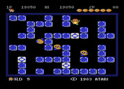 Pengo for Atari 8-bit - Level start...here come the Sno Bees!