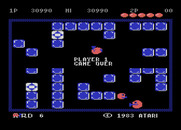 Pengo for Atari 8-bit - Game over.