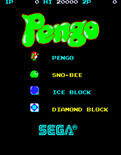 Pengo for Arcade - Title screen.