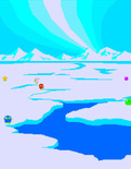 Pengo for Arcade - Game attract mode.
