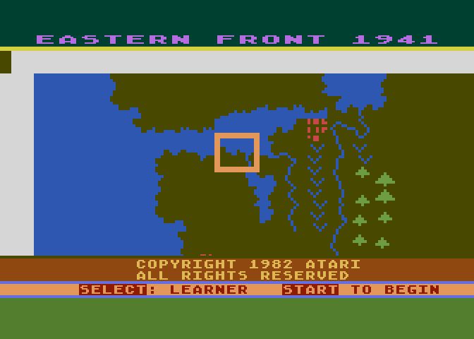 Eastern Front (1941) Atari 8-bit Screenshot: Title screen.