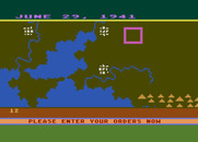 Eastern Front (1941) for Atari 8-bit - Scanning the map.