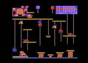 Donkey Kong Junior for Atari 8-bit - Game start.