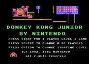 Donkey Kong Junior for Atari 8-bit - Title screen.