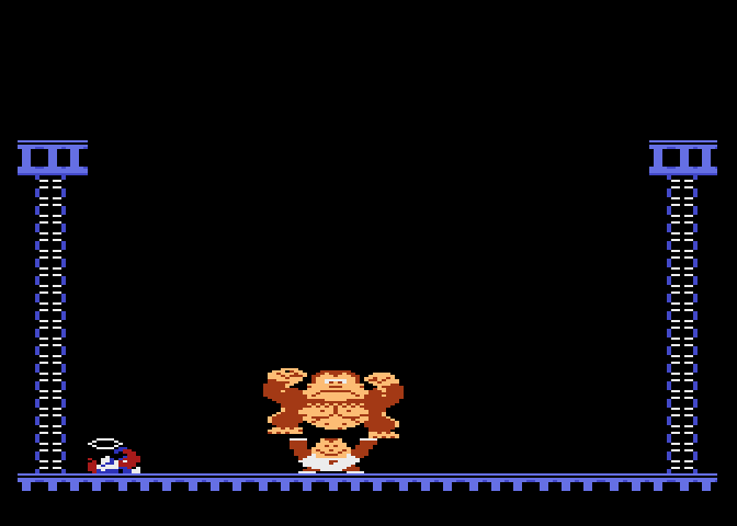 Donkey Kong Junior Atari 7800 Screenshot: Success! The game will now repeat but with higher difficulty...