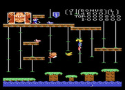 Donkey Kong Junior for Atari 7800 - Climbing ropes...