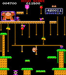Donkey Kong Junior for Arcade - Hold on to this moving rope to clear large gaps!