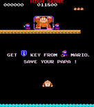 Donkey Kong Junior for Arcade - Get the key from Mario to save papa!