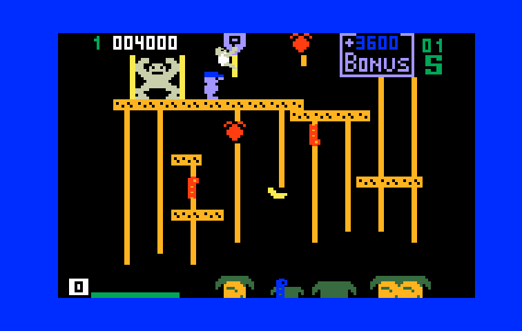 Donkey Kong Junior Intellivision Screenshot: I made it!