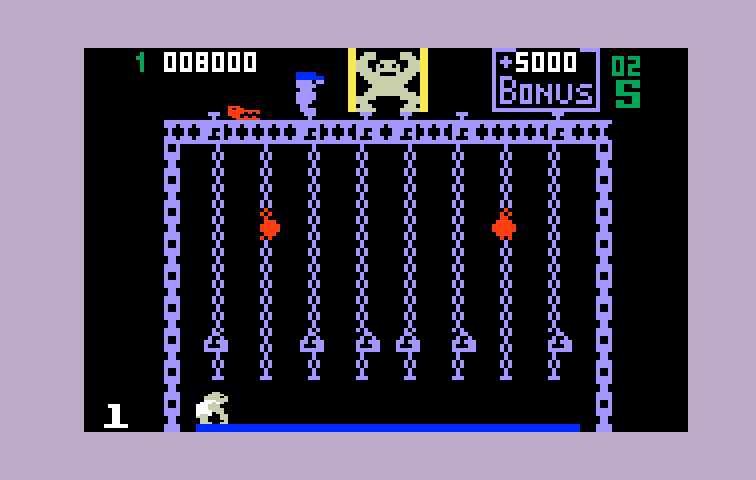 Donkey Kong Junior Intellivision Screenshot: Start of the second screen.