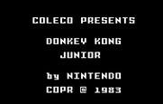 Donkey Kong Junior for Intellivision - Title screen.