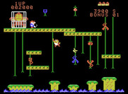 Donkey Kong Junior for ColecoVision - Climbing ropes...