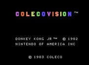 Donkey Kong Junior for ColecoVision - Title screen.