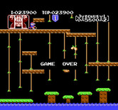Donkey Kong Junior for NES / Famicom - Game over.