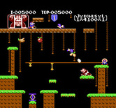 Donkey Kong Junior for NES / Famicom - Don't get hit by falling eggs...