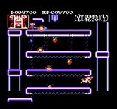 Donkey Kong Junior for NES / Famicom - Jumping over a gap onto the ropes...