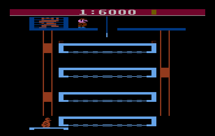Donkey Kong Junior Atari 2600 Screenshot: The start of the third scene.