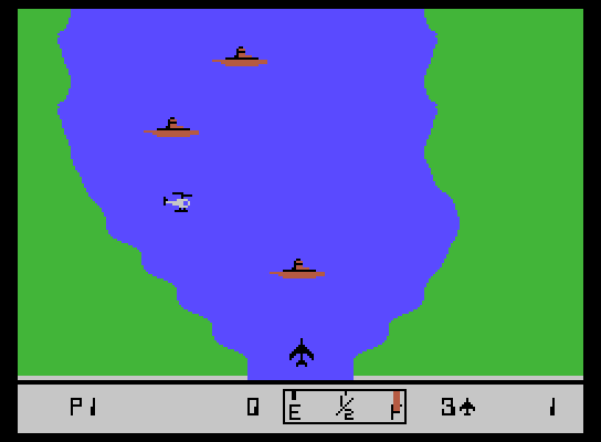 River Raid ColecoVision Screenshot: Game start.