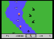 River Raid for ColecoVision - More enemies appear as the game progresses.
