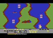 River Raid for Atari 5200 - Fly over fuel depots to replenish your fuel supply.