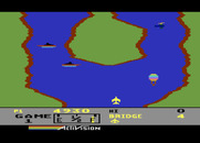River Raid for Atari 5200 - Sometimes the river splits into two...