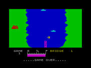 River Raid for ZX Spectrum - Game over.
