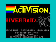 River Raid for ZX Spectrum - Loading screen.