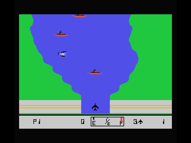 River Raid MSX Screenshot: Game start.