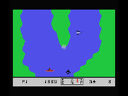River Raid for MSX - The river splits here...don't crash into the land!