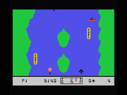 River Raid for MSX - Fly over the fuel logos to replenish your fuel...