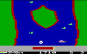 River Raid for IBM PC/Compatibles - Be careful not to crash when the river divides...