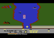 River Raid for Atari 8-bit - Game start.