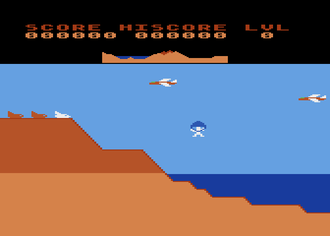 Rosen's Brigade Atari 8-bit Screenshot: Game start.