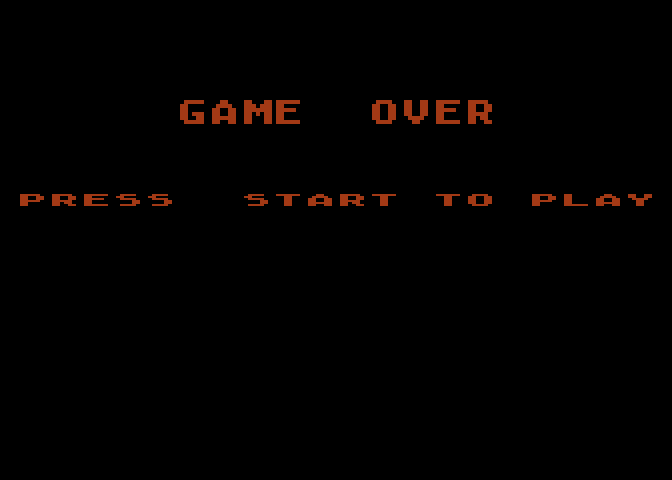 Rosen's Brigade Atari 8-bit Screenshot: Game over.