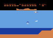 Rosen's Brigade for Atari 8-bit - Attempt to catch the parachuter.