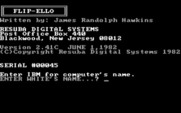 FLIP-ELLO for IBM PC/Compatibles - Title screen.
